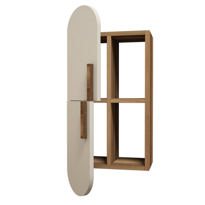 Hanah Home Estantería de Pared Rose - Walnut, Cream Hanah Home Estantería de Pared Rose - Walnut, Cream